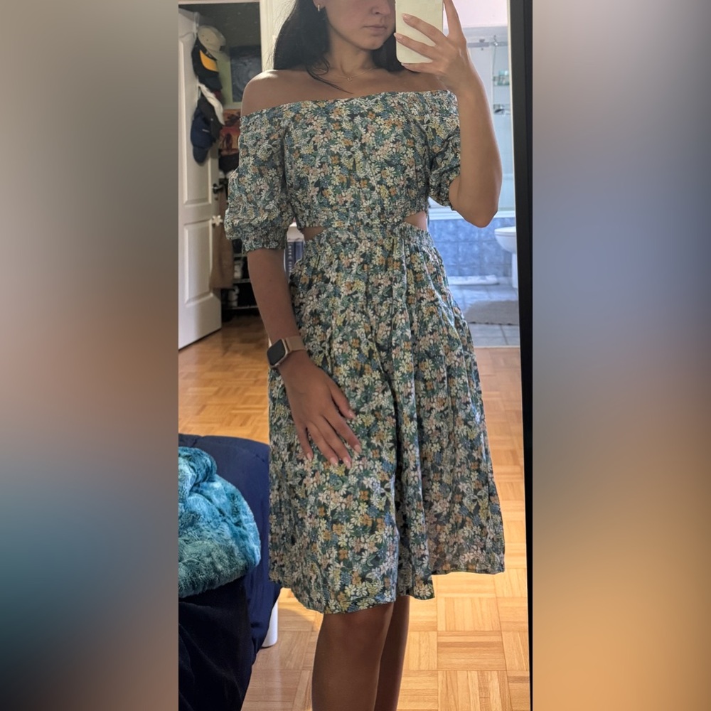 Floral Off-Shoulder Dress